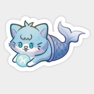 Zodiac Pisces - Astrology Horoscope Cat Sticker